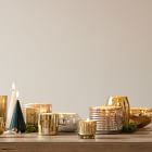 Gold Crackle Mercury Candle Jars - Winter White