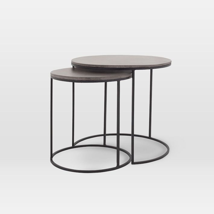 Lavastone Round Nesting Side Tables (19.75&quot;)
