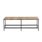 Woven Leather Bench