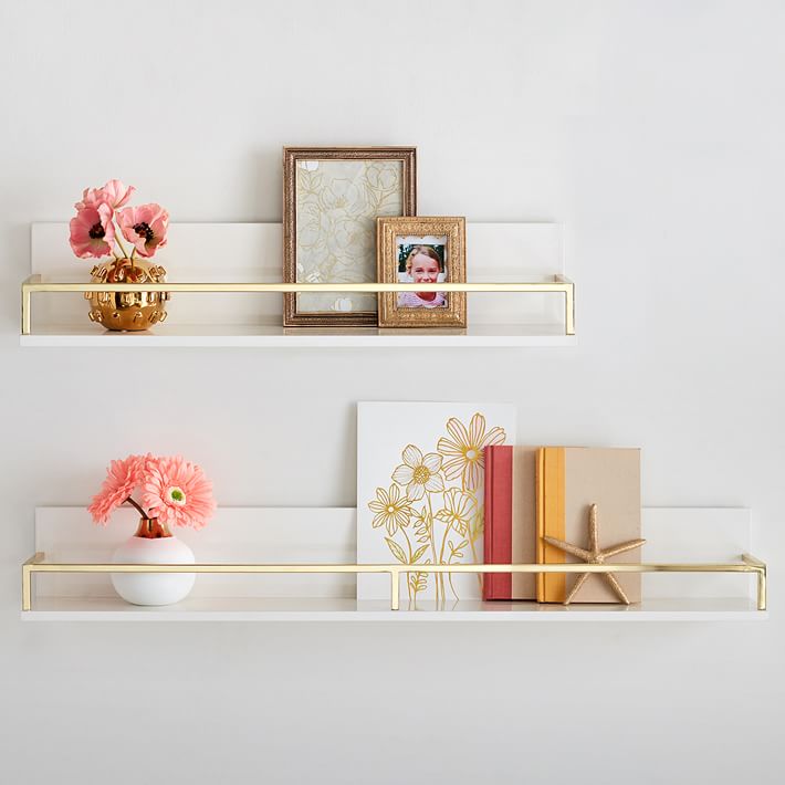 Gold Polished Shelves (24&quot;&ndash;36&quot;)