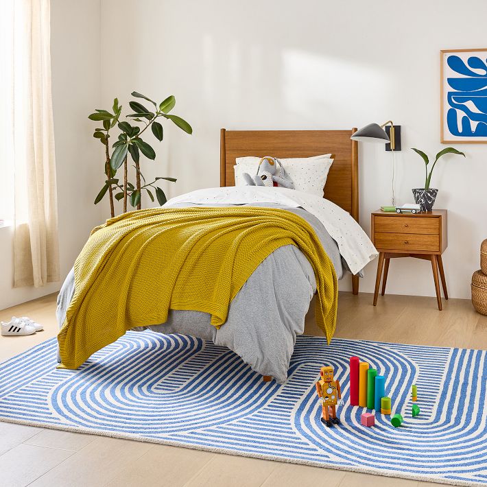 Kids Modern Track Easy Care Rug | West Elm
