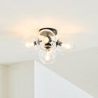 Staggered Glass 5-Light Flush Mount (17&quot;)
