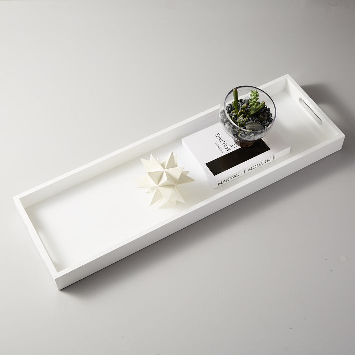 Lacquer Wood Rectanglular Tray (10" x 32")