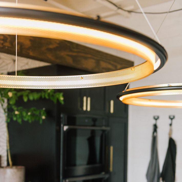 Perforated Single LED Chandelier (35