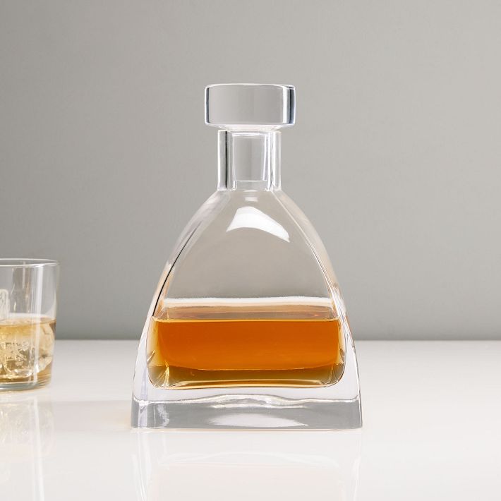 West Elm Crystal Glass Whiskey Decanter