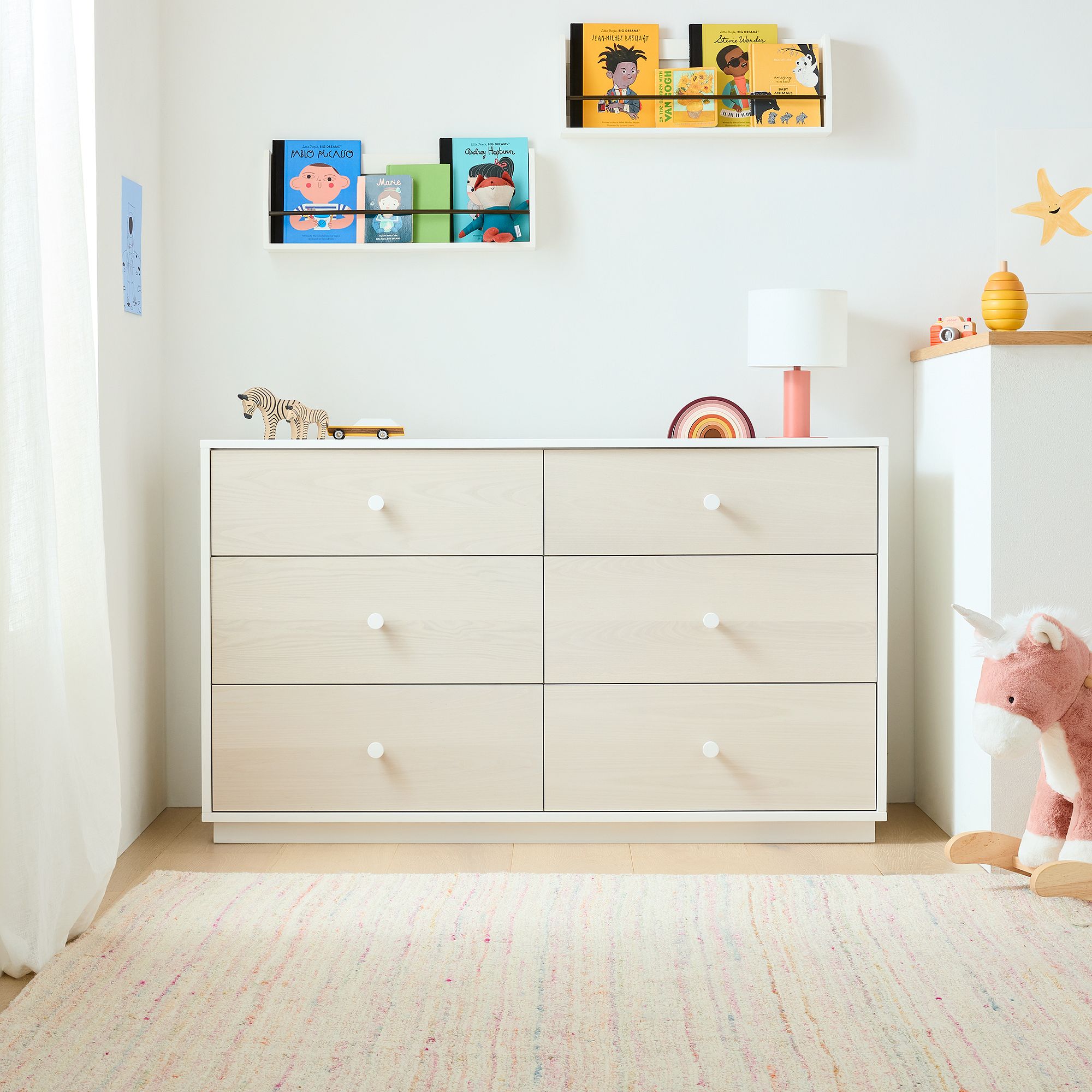 Kids Milo 6-Drawer Dresser (56") - Durable & Safe