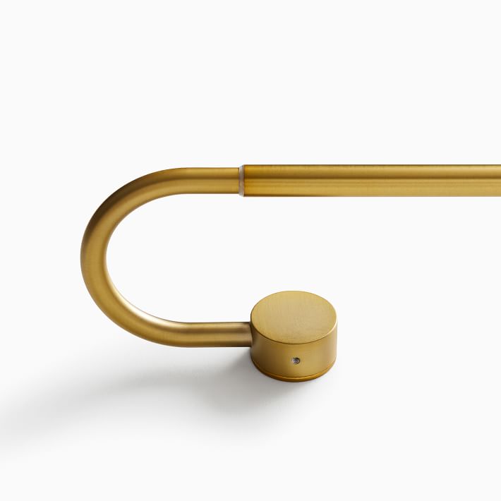 Swoop Blackout Curtain Rod - Antique Brass