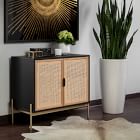 Lofted Rattan &amp; Wood Buffet (37.5&quot;&ndash;72&quot;)