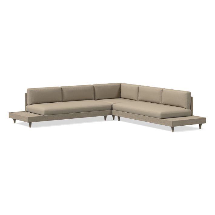 Portside Low Outdoor 3-Piece Sectional Cushion Covers