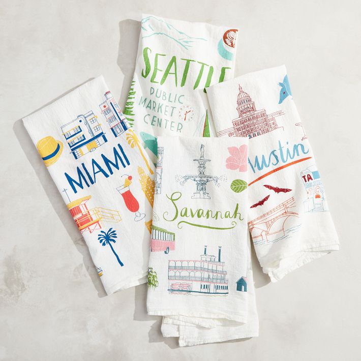 Claudia Pearson City Tea Towels