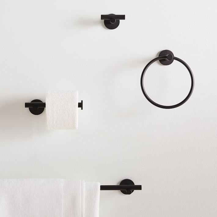Modern Overhang Bathroom Hardware- Matte Black