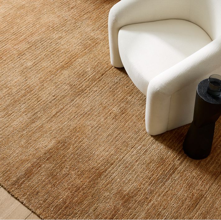 Cut Ribbed Jute Rug | West Elm