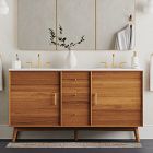 Mid-Century Double Bathroom Vanity (63&quot;&ndash;72&quot;)