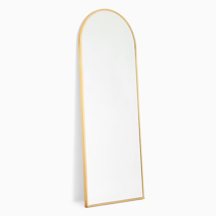 Metal Frame Arched Floor Mirror