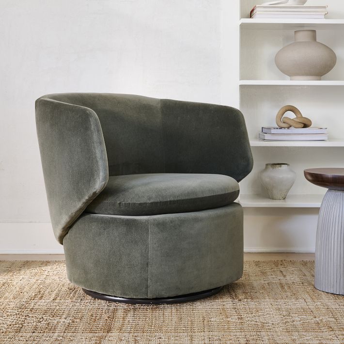 West Elm Crescent Swivel Chair