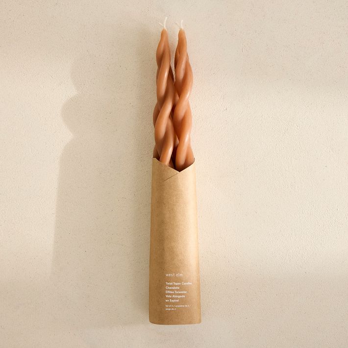 Clay Signature Wax Twist Taper Candles (Set of 4)