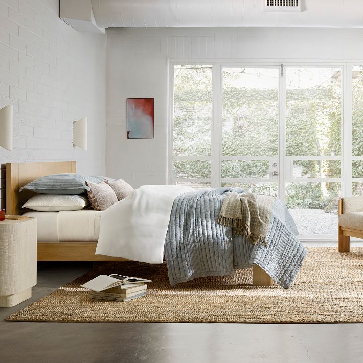 European Flax Linen Linework Shams