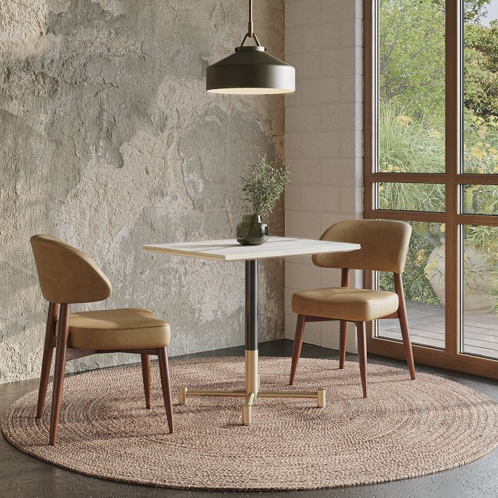 Branch Rectangle Dining Table &ndash; Porcelain w/ Protective Metal Bumper