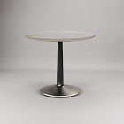 Raymond Restaurant Dining Table - Porcelain w/ Protective Metal Bumper - Round