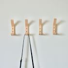 Kids Modern Home by Bellver Wooden L-Shaped Double Wall Hooks - Set of 4