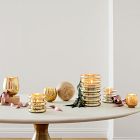 Gold Crackle Mercury Candle Jars - Winter White