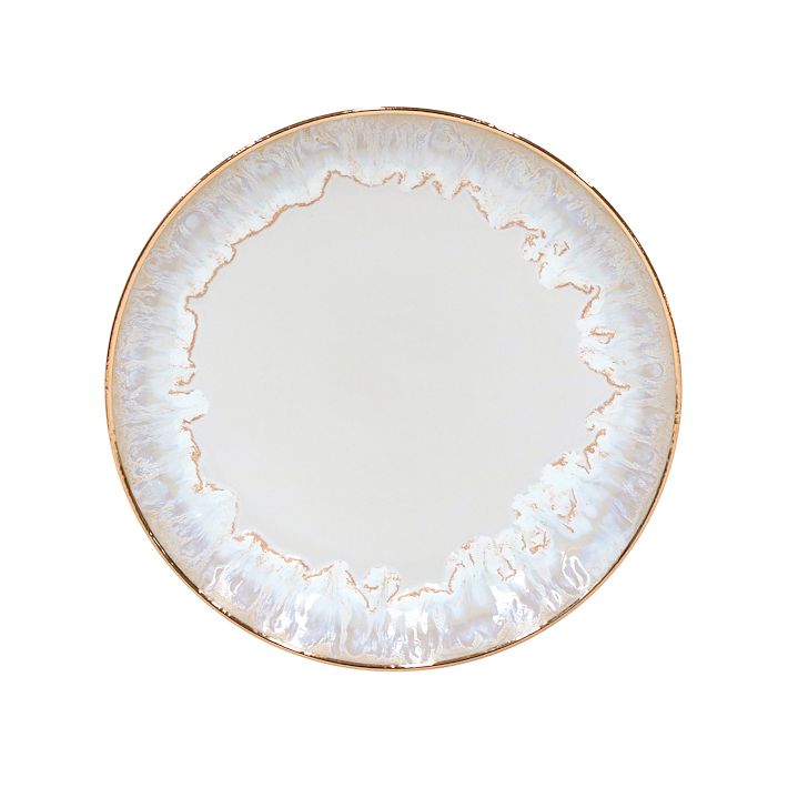 Open Box: Taormina Gold-Rimmed Salad Pate, White, Set of 4