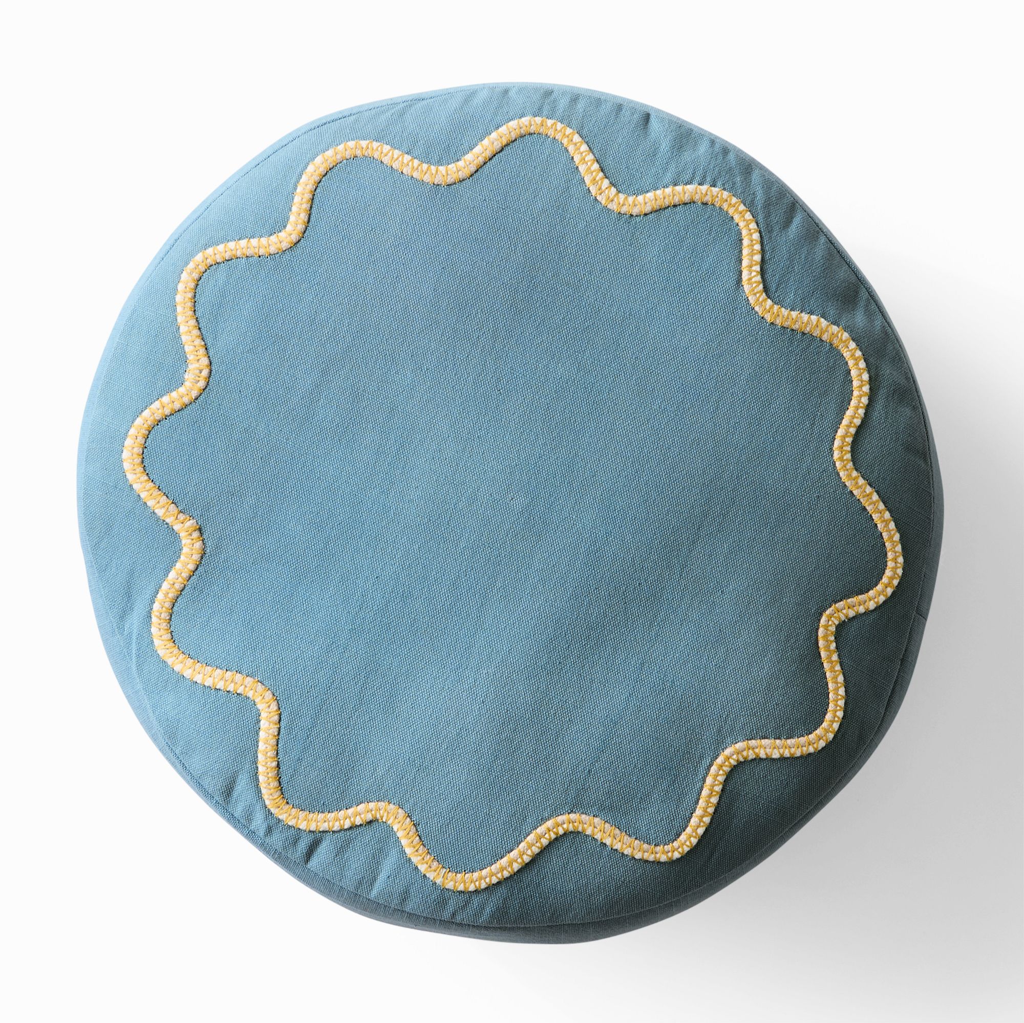 Collab Rhode Wiggle Round Pillow, Fair Green, 14"