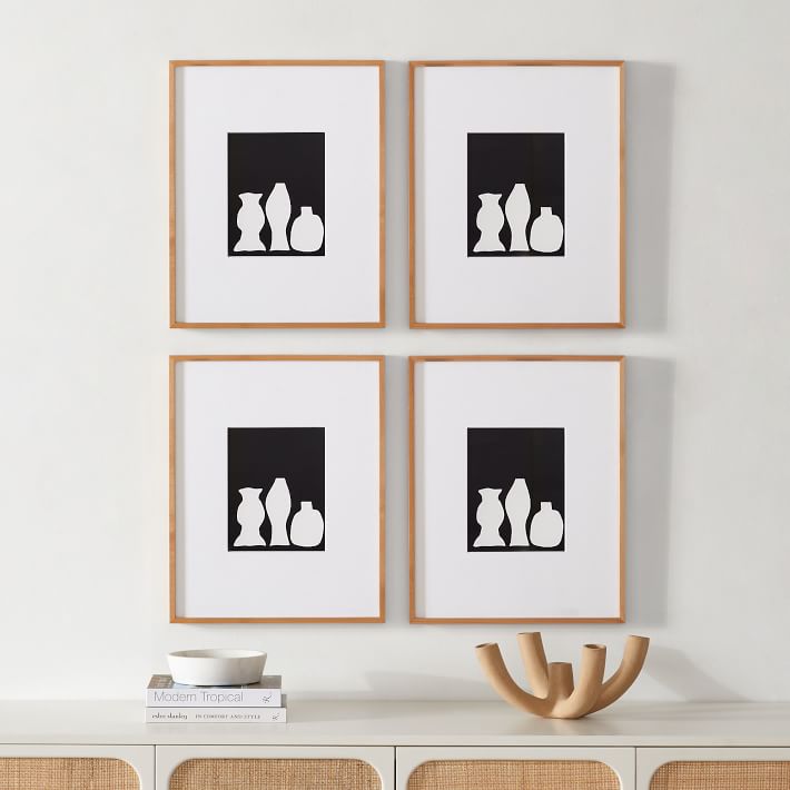 West Elm Multi-Mat Wood Gallery Frames - Wheat