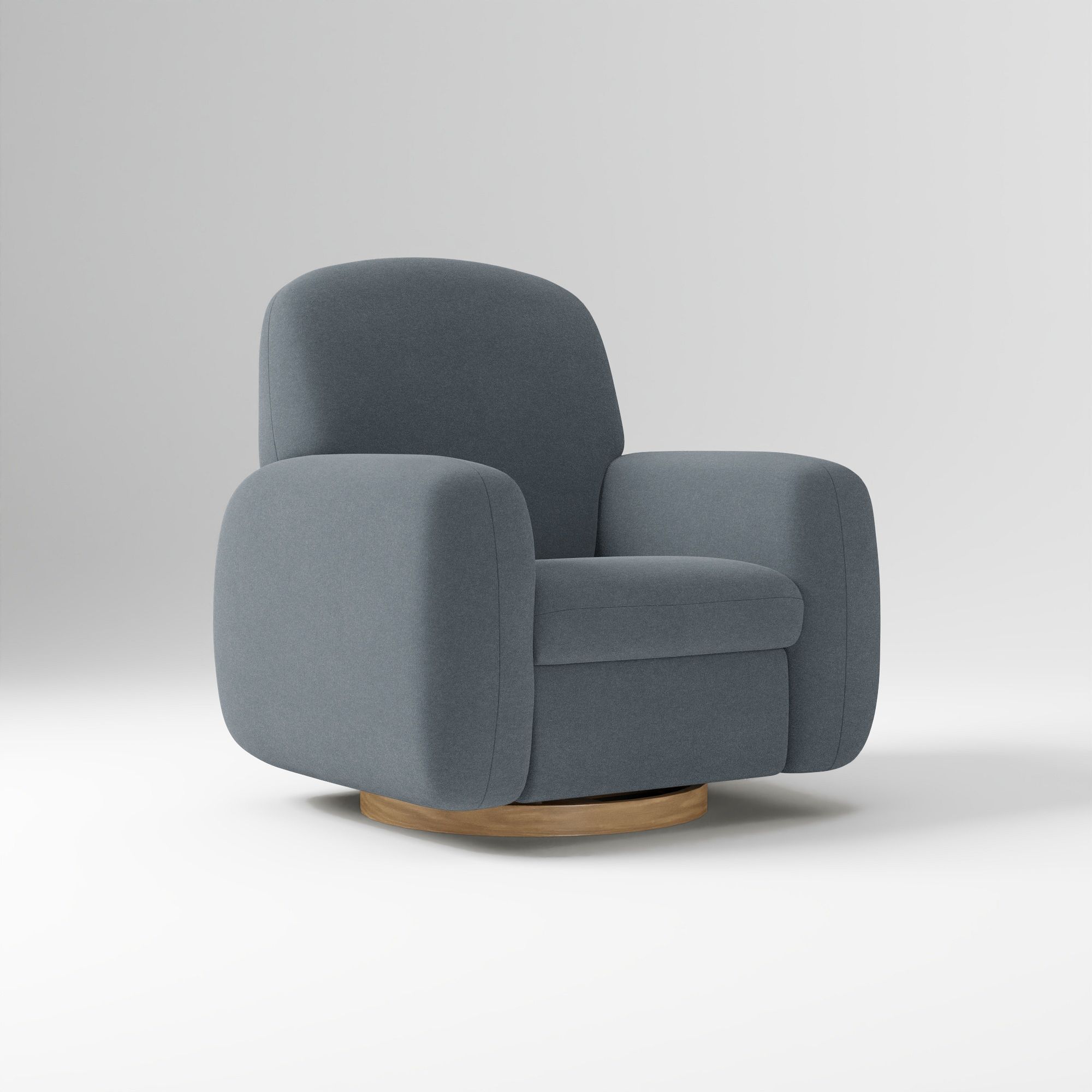 Elora Swivel Glider, Yarn Dyed Linen Weave Alabaster Blonde