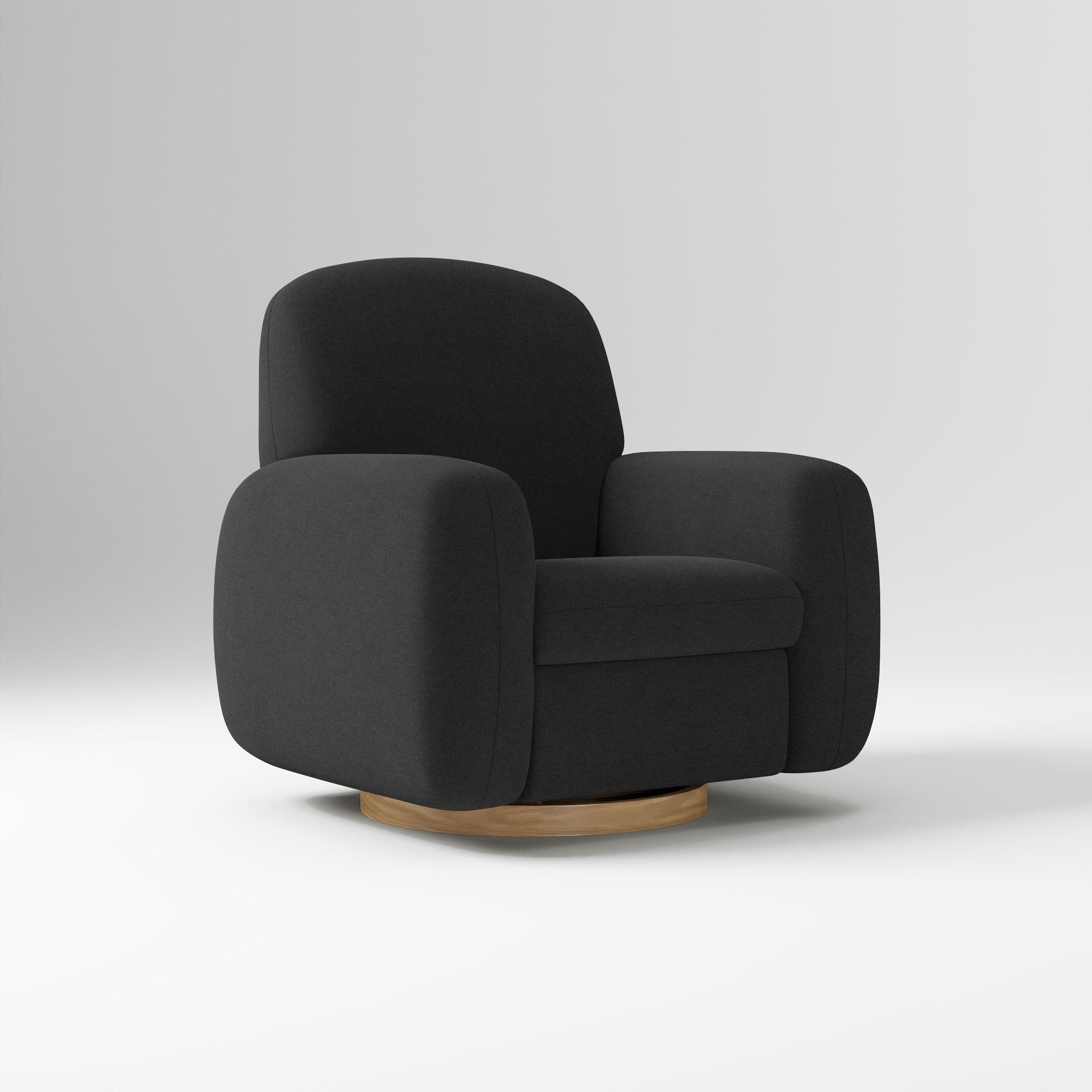 Elora Swivel Glider, Yarn Dyed Linen Weave Alabaster Blonde