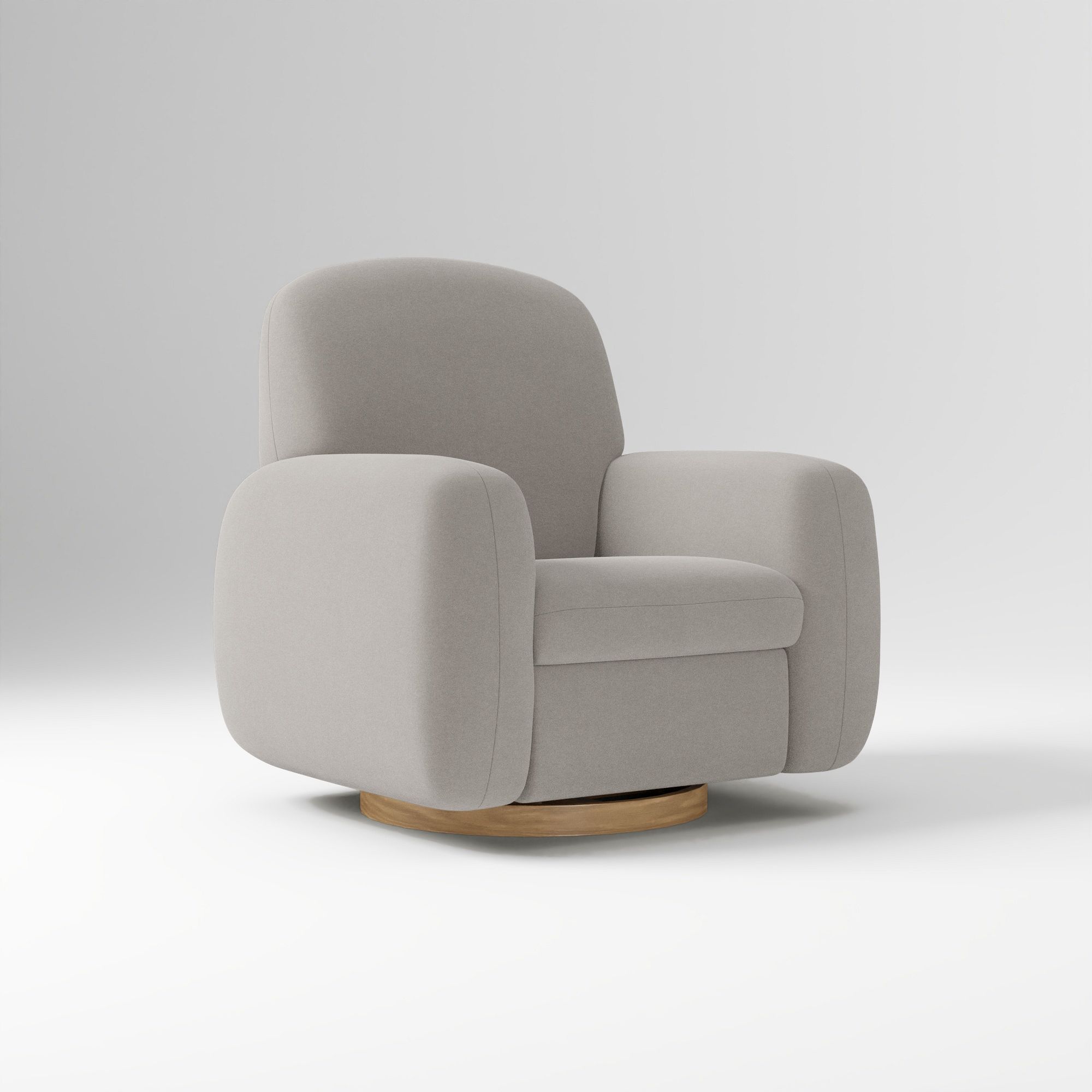 Elora Swivel Glider, Yarn Dyed Linen Weave Alabaster Blonde