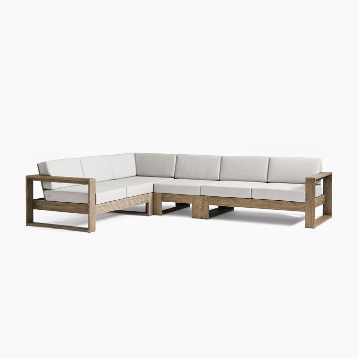 Portside Outdoor 4-Piece L-Shaped Sectional Replacement Cushions