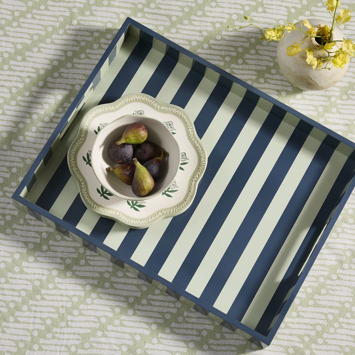 RHODE Wide Stripe Lacquer Tray