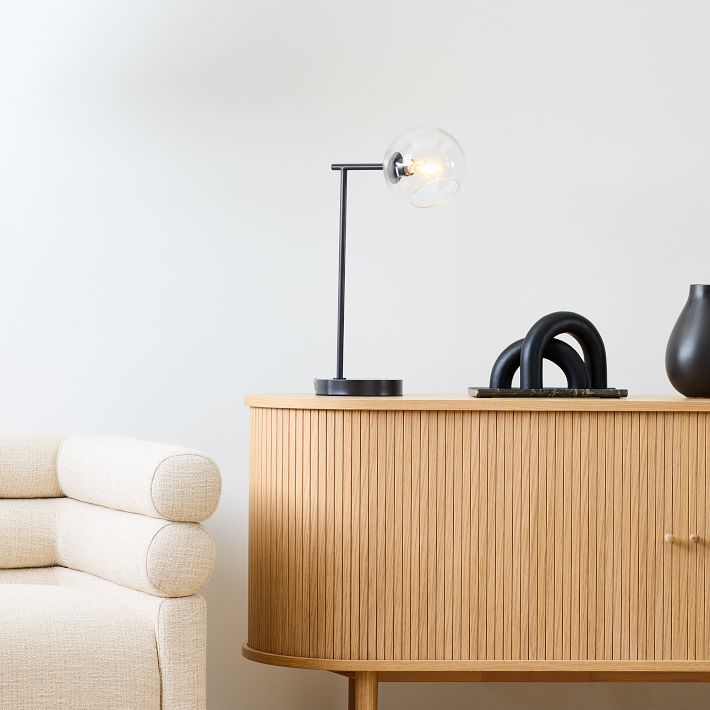 Staggered Glass USB Table Lamp - Clear | Modern Light