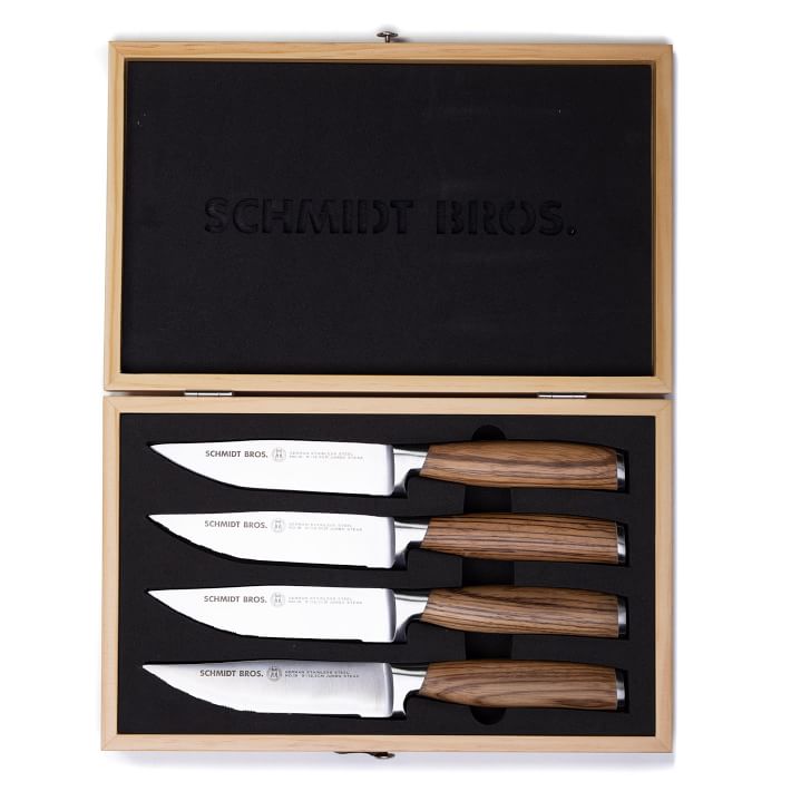 Schmidt Brothers Zebra Wood Steak Knives (Set of 4)