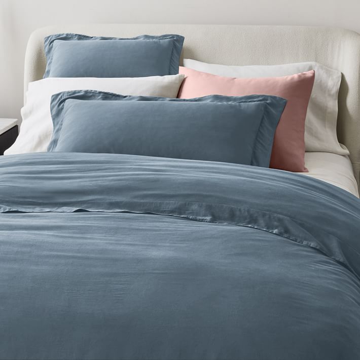 【WOOHWA】SILKY TENCEL SK Silky TENCEL™ Duvet Cover & Shams | West Elm