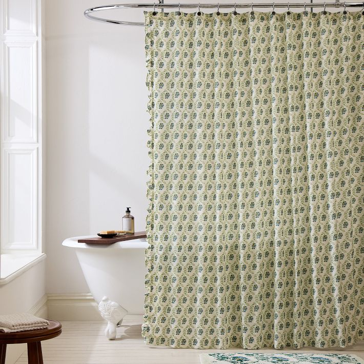 Jawahar Shower Curtain - 72x74, Celadon