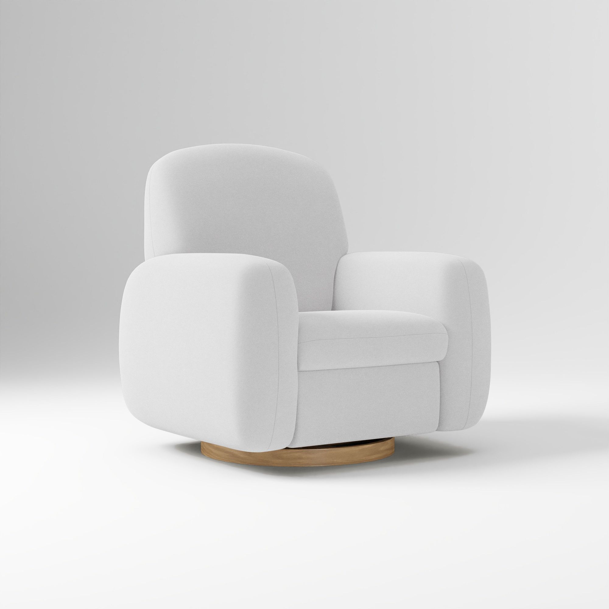 Elora Swivel Glider, Yarn Dyed Linen Weave Alabaster Blonde