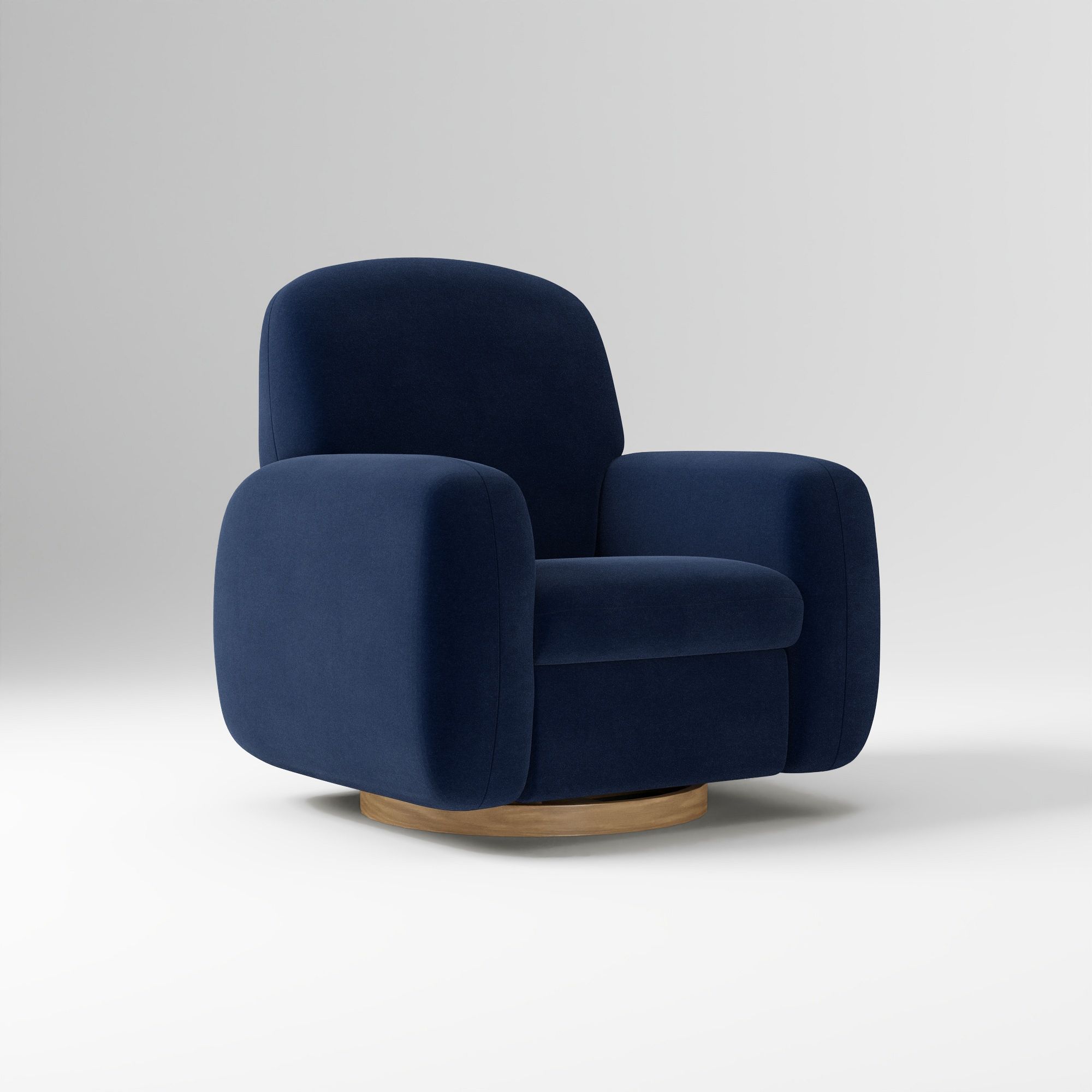Elora Swivel Glider, Yarn Dyed Linen Weave Alabaster Blonde