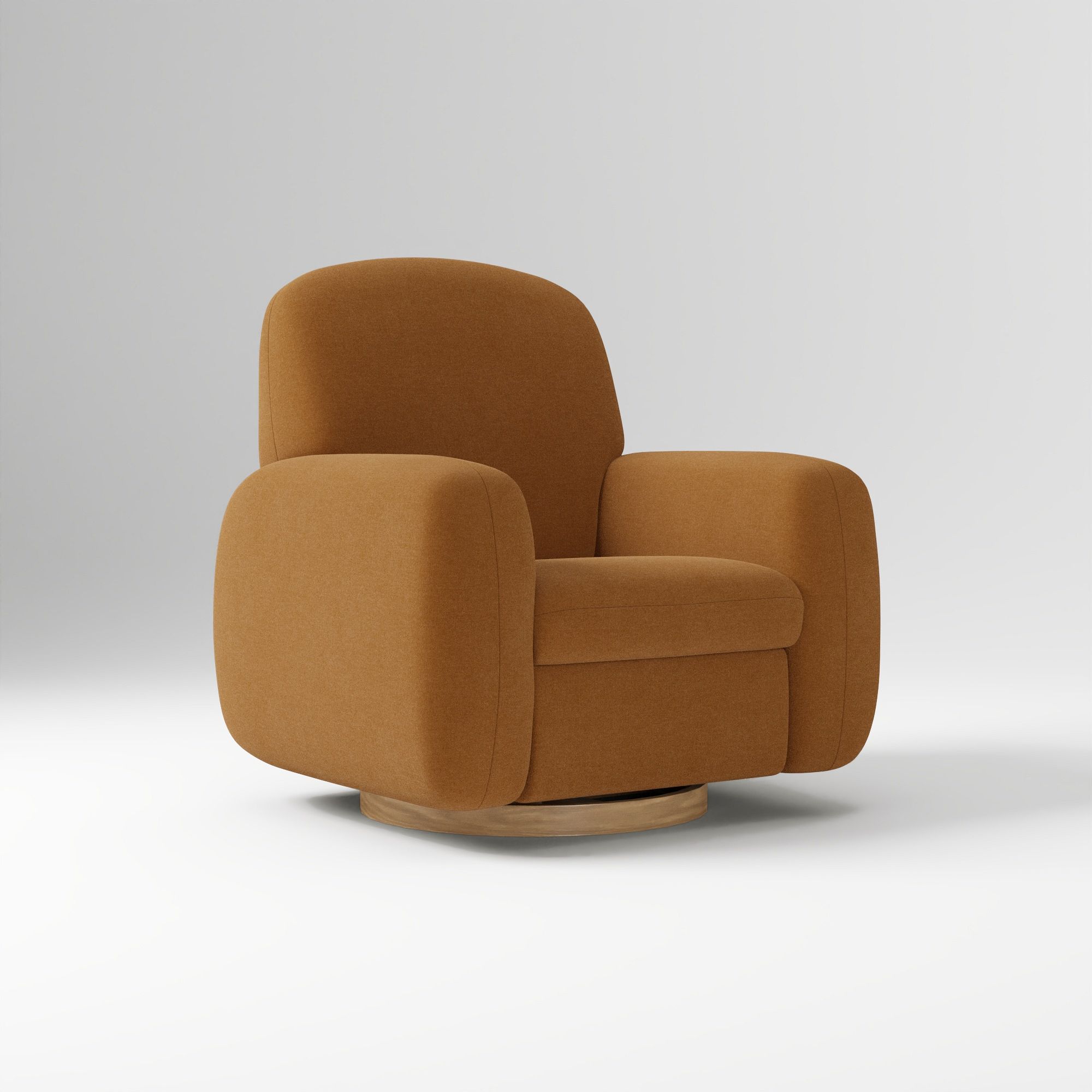 Elora Swivel Glider, Yarn Dyed Linen Weave Alabaster Blonde