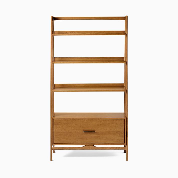 Mid-Century Bookshelf w/ Drawer (38