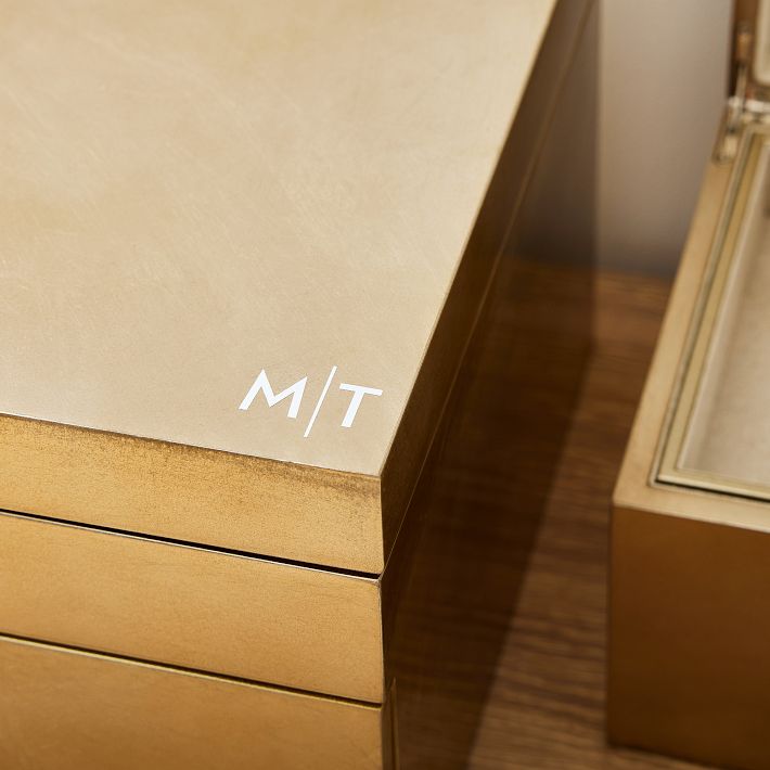 【west elm】国内発送 Champagne Lacquer ジュエリーBOX Mid-Century Champagne Lacquer Jewelry Boxes | West Elm