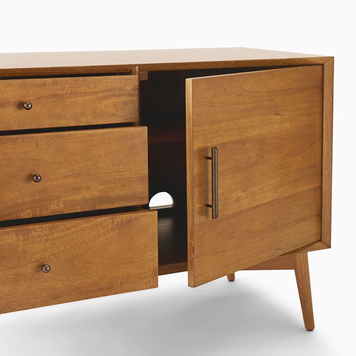アメリカ　westelmテレビボード Modern Solid Wood & Iron Media Console | West Elm