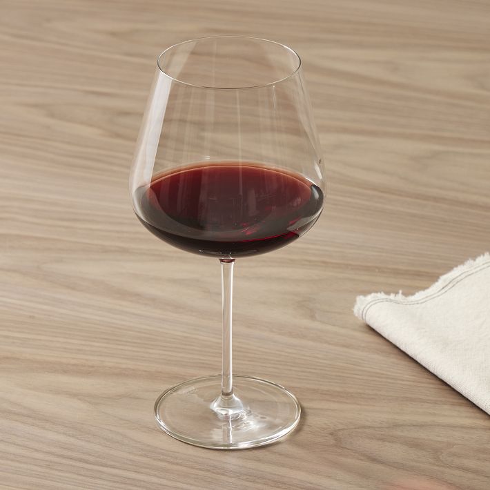 Vervino Crystal Burgundy Glasses (Set of 6)