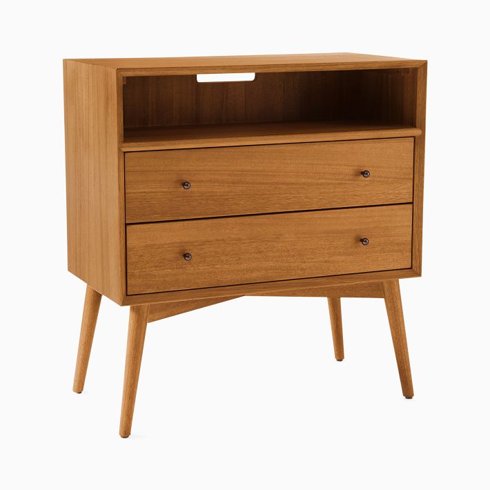 Mid-Century Open Nightstand (28")