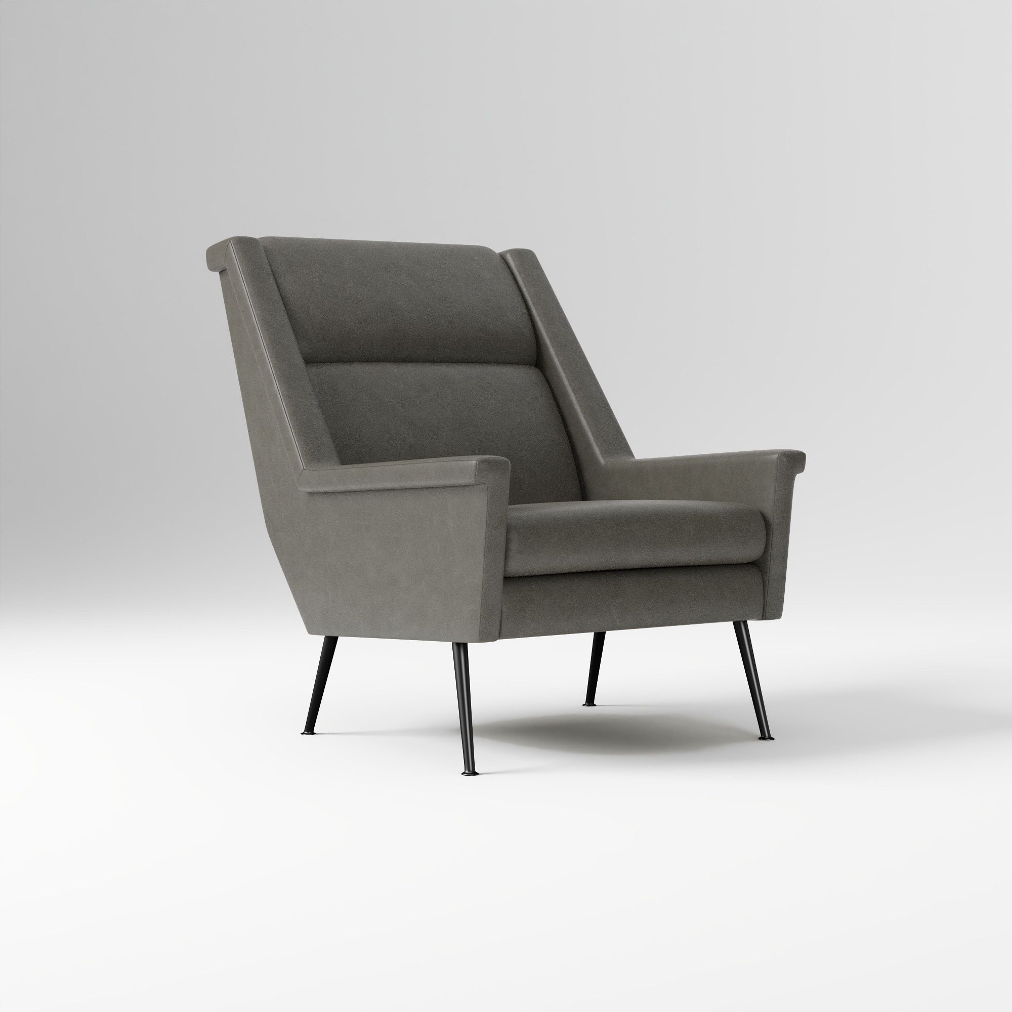 Carlo Highback Chair, Poly, Saddle Leather, Nut