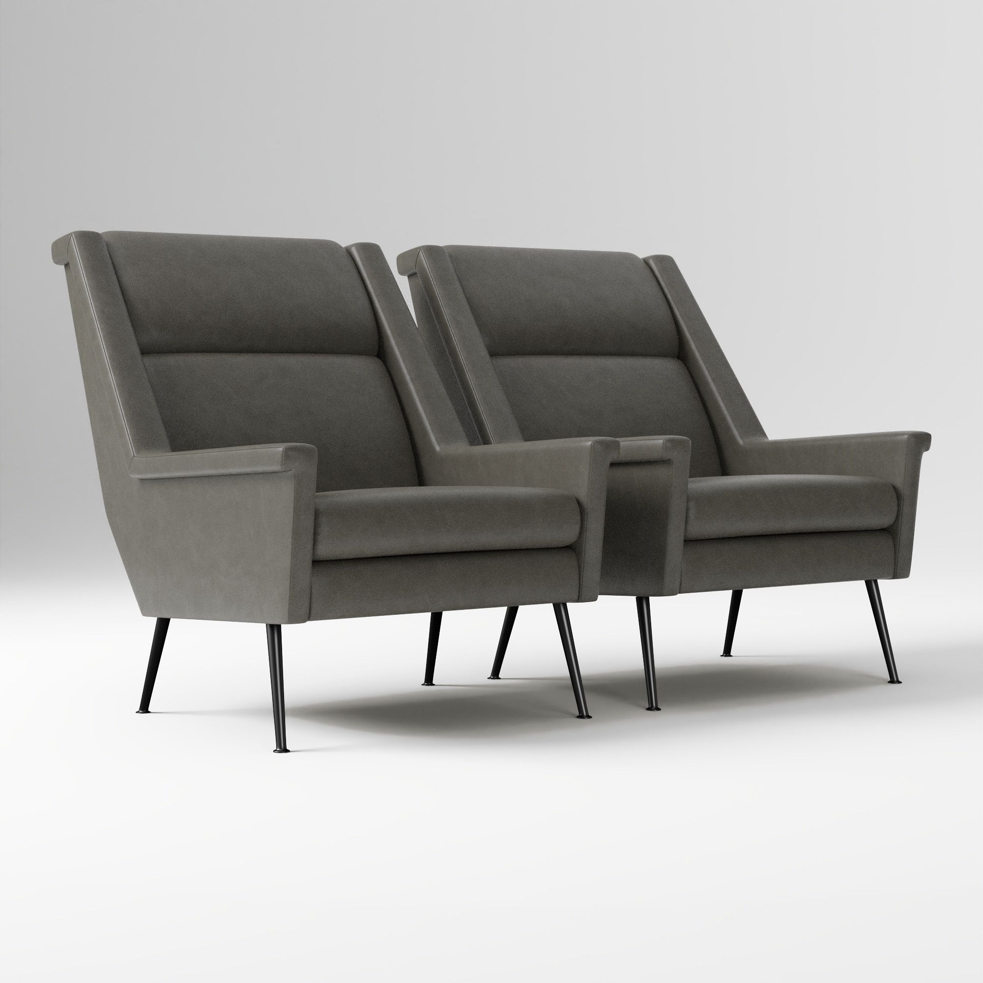 Carlo Highback Chair, Poly, Saddle Leather, Nut