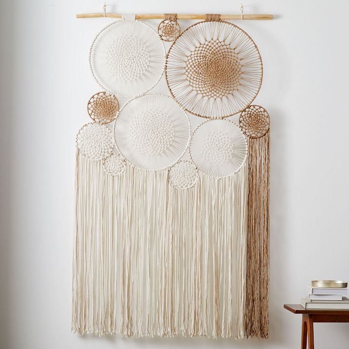 Handwoven Macrame Tapestry Modern Wall Art West Elm