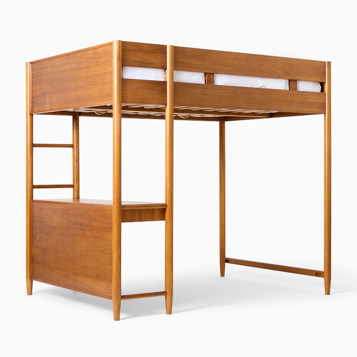 Mid-Century Full Loft Bed w/ Desk West Elm