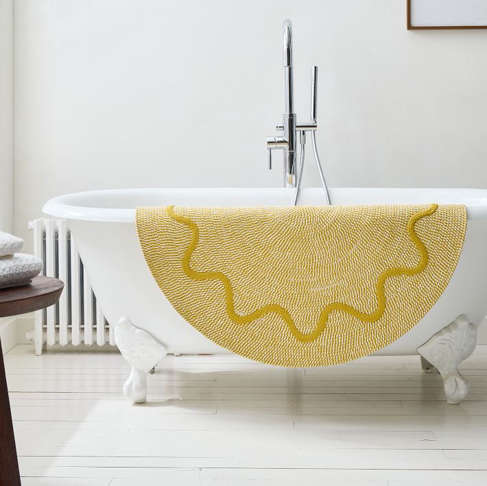 Wiggle Rope Bath Mat - 36" Round, Dijon